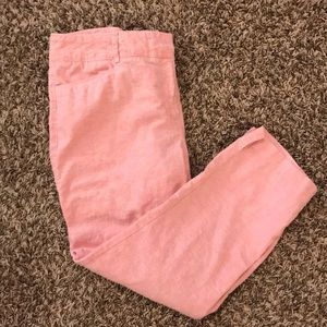 New York & Co pink linen capris